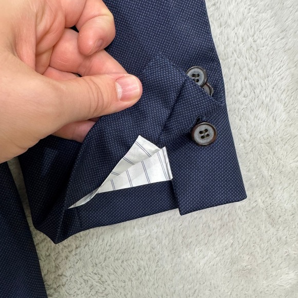 SUITSUPPLY Lazio Vitale Barberis Mens 38L Navy Wool Suit Jacket Pants 34x31 EUC